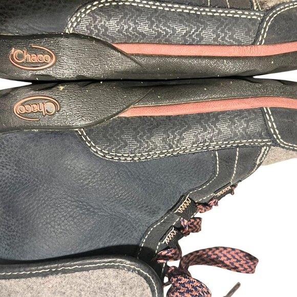 Chaco Womens Lace-Up Wool & Leather Ankle Boots Size 7.5 Gray/Black Durable - Picture 11 of 12